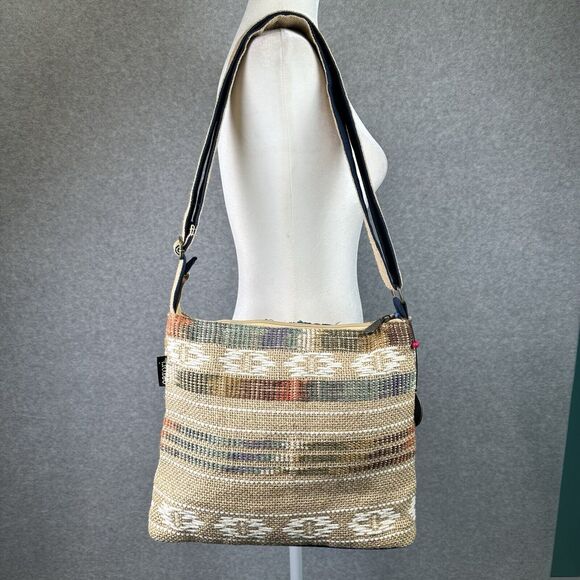 Catori Bohemian Crossbody Shoulder Bag Woven Cloth Handbag Colorful Boho Hippie - Picture 4 of 16